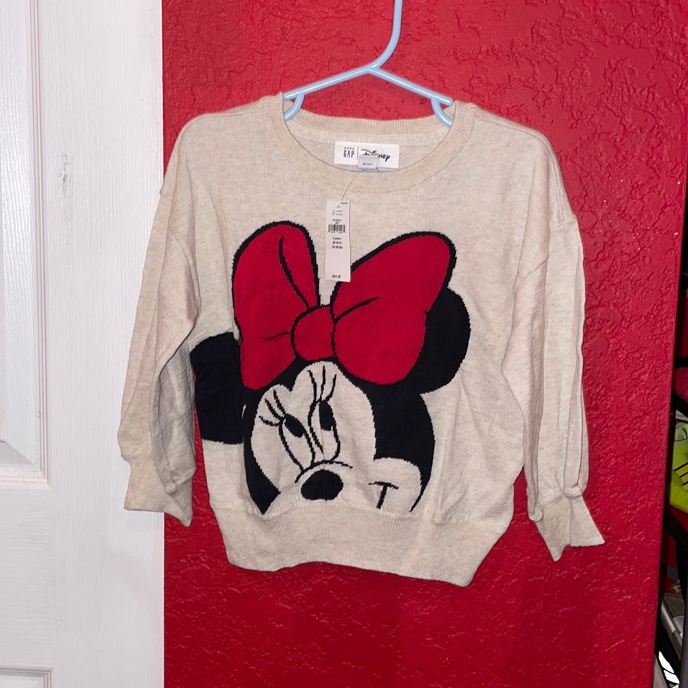 Gap Disney Minnie mouse toddler pull over sweater